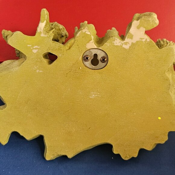 Vintage Cherub Angel Holy Water Font Wall Pocket Terracotta - Picture 2 of 6